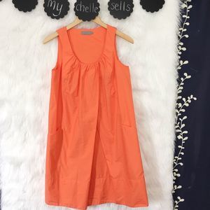 COS Minimalist Cotton Orange Sleeveless Dress